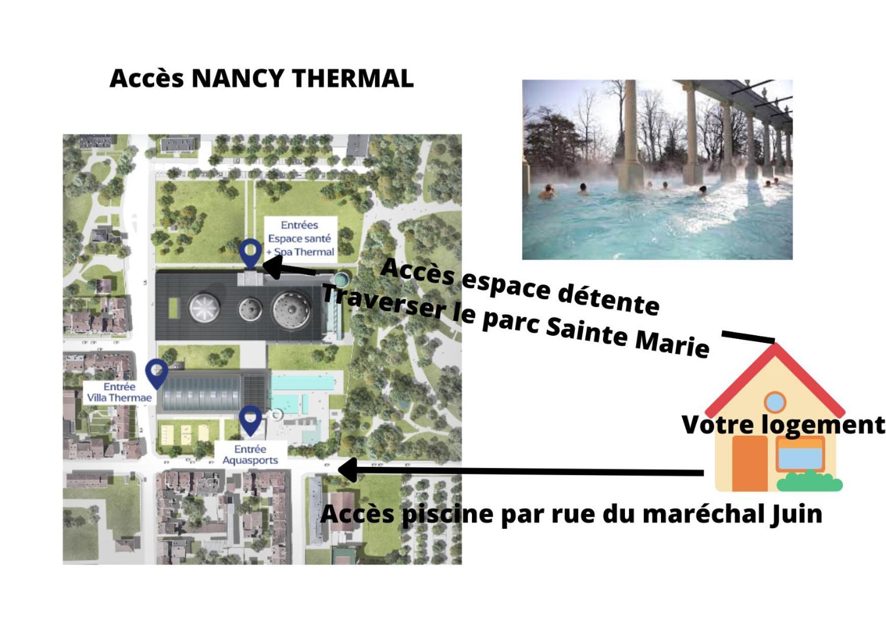 Nancy Thermal A 2 Min -Le 1909- 8 Pers- Parking Chez Julie المظهر الخارجي الصورة